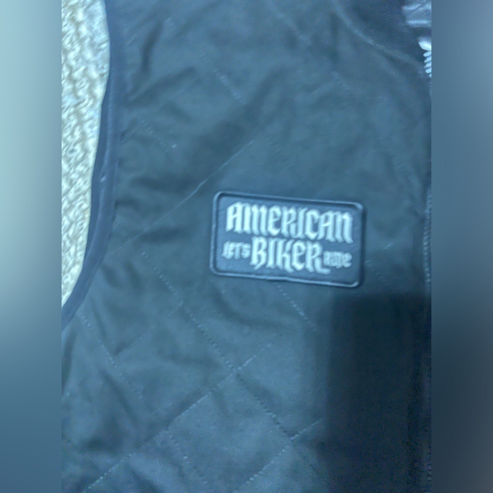 NEW American Biker Reversible Black Quilted Vest - Picture 3 of 6